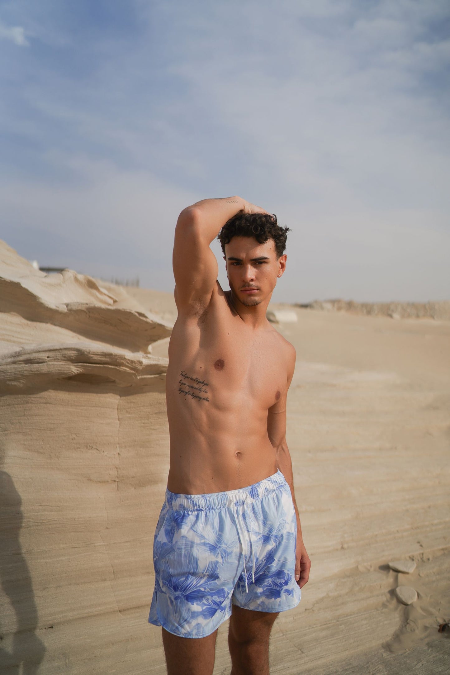 Blue Lily Swim Shorts