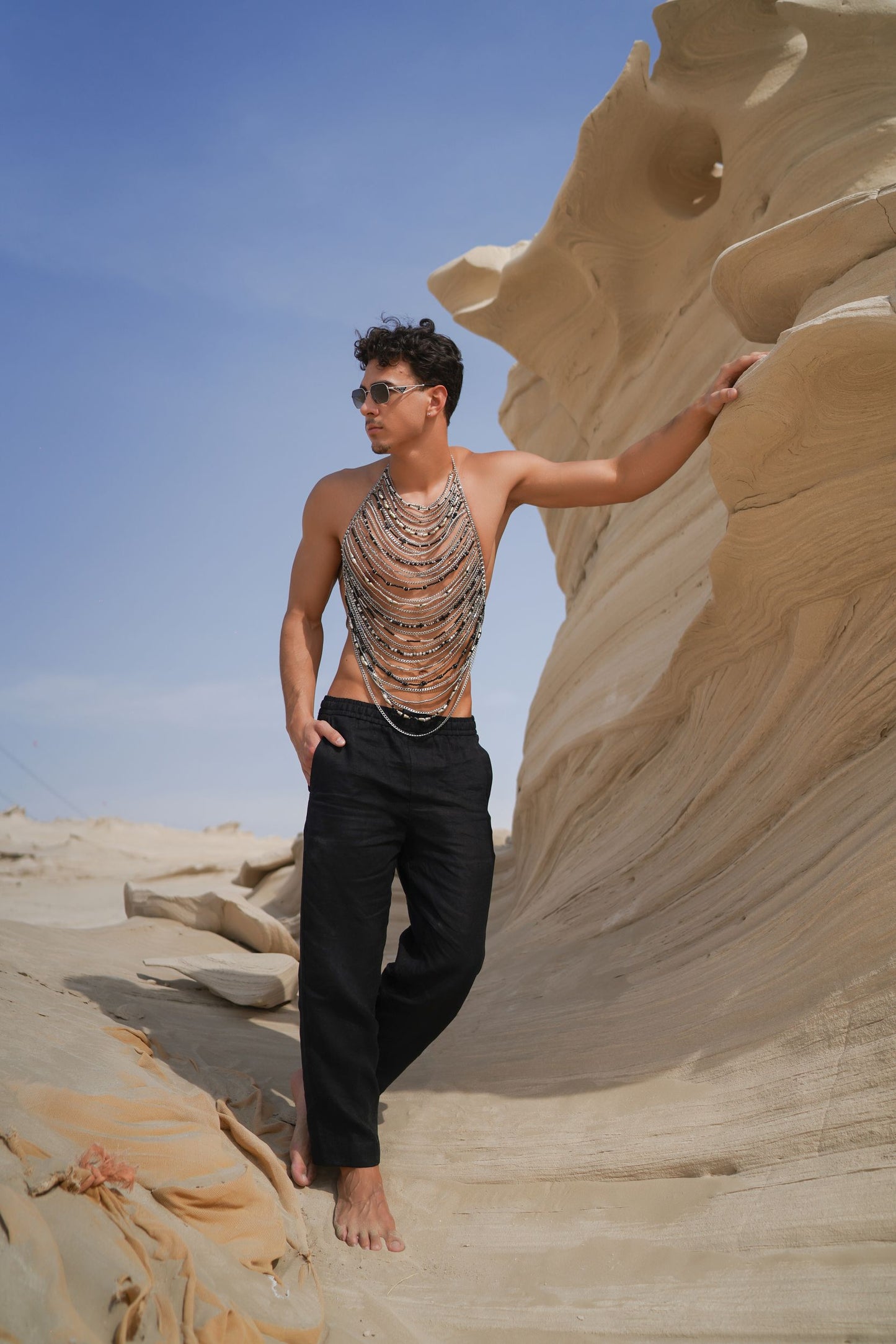 Unisex Beaded Top