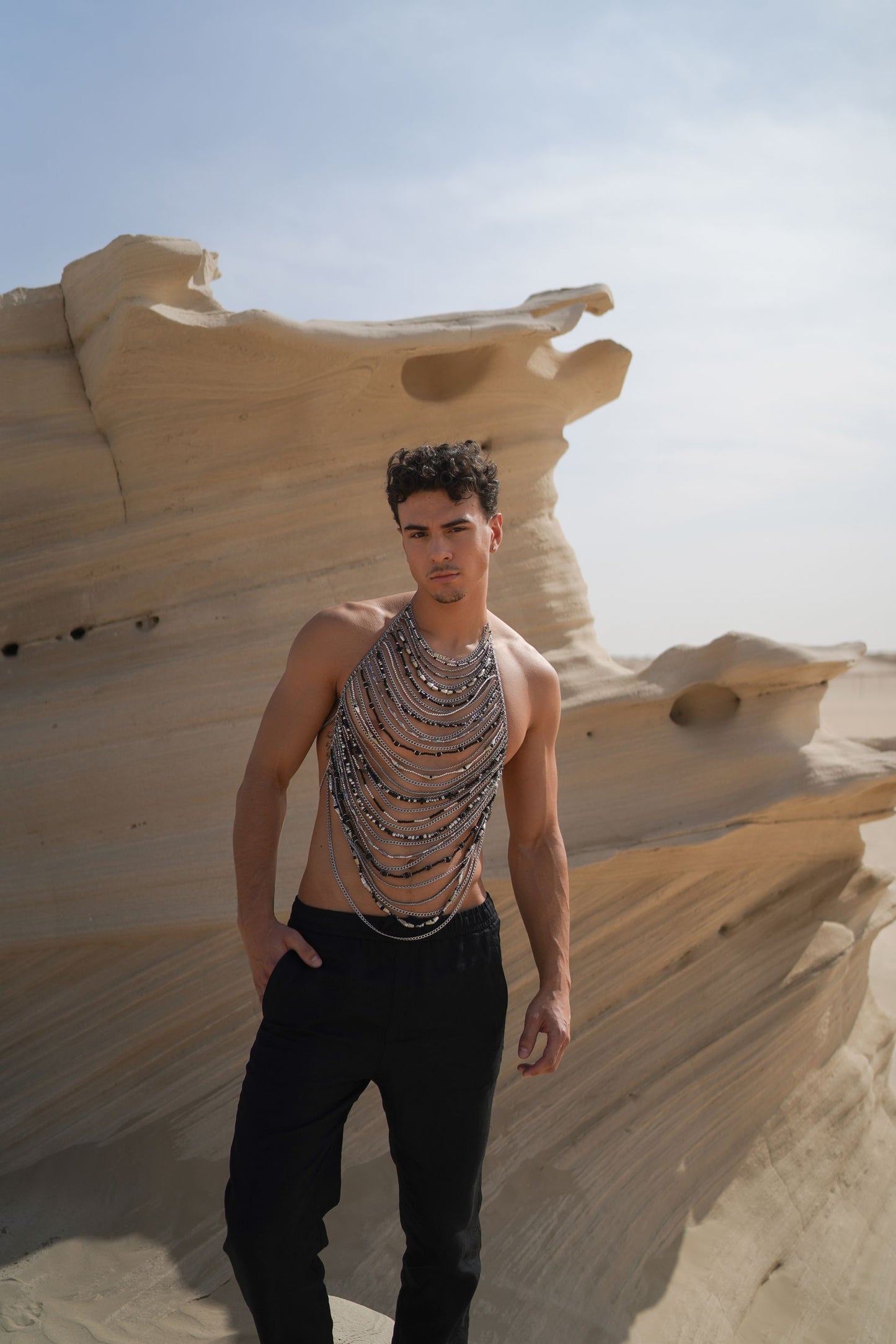 Unisex Beaded Top