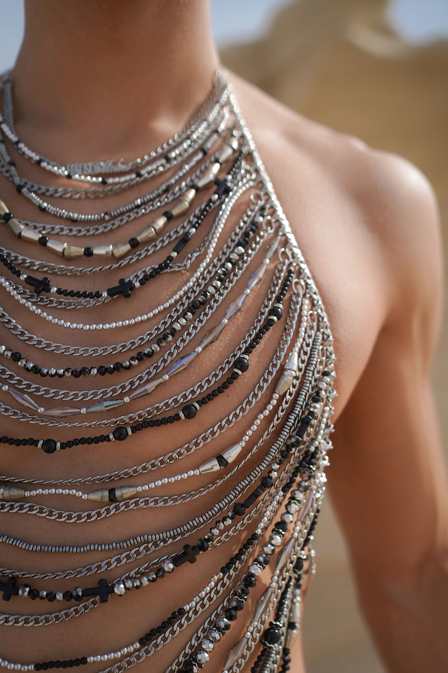 Unisex Beaded Top