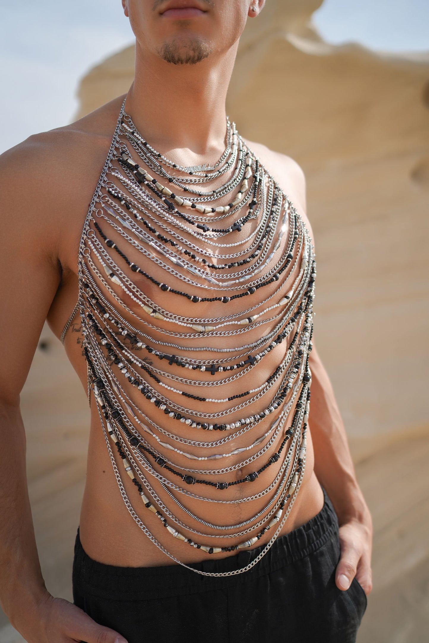 Unisex Beaded Top