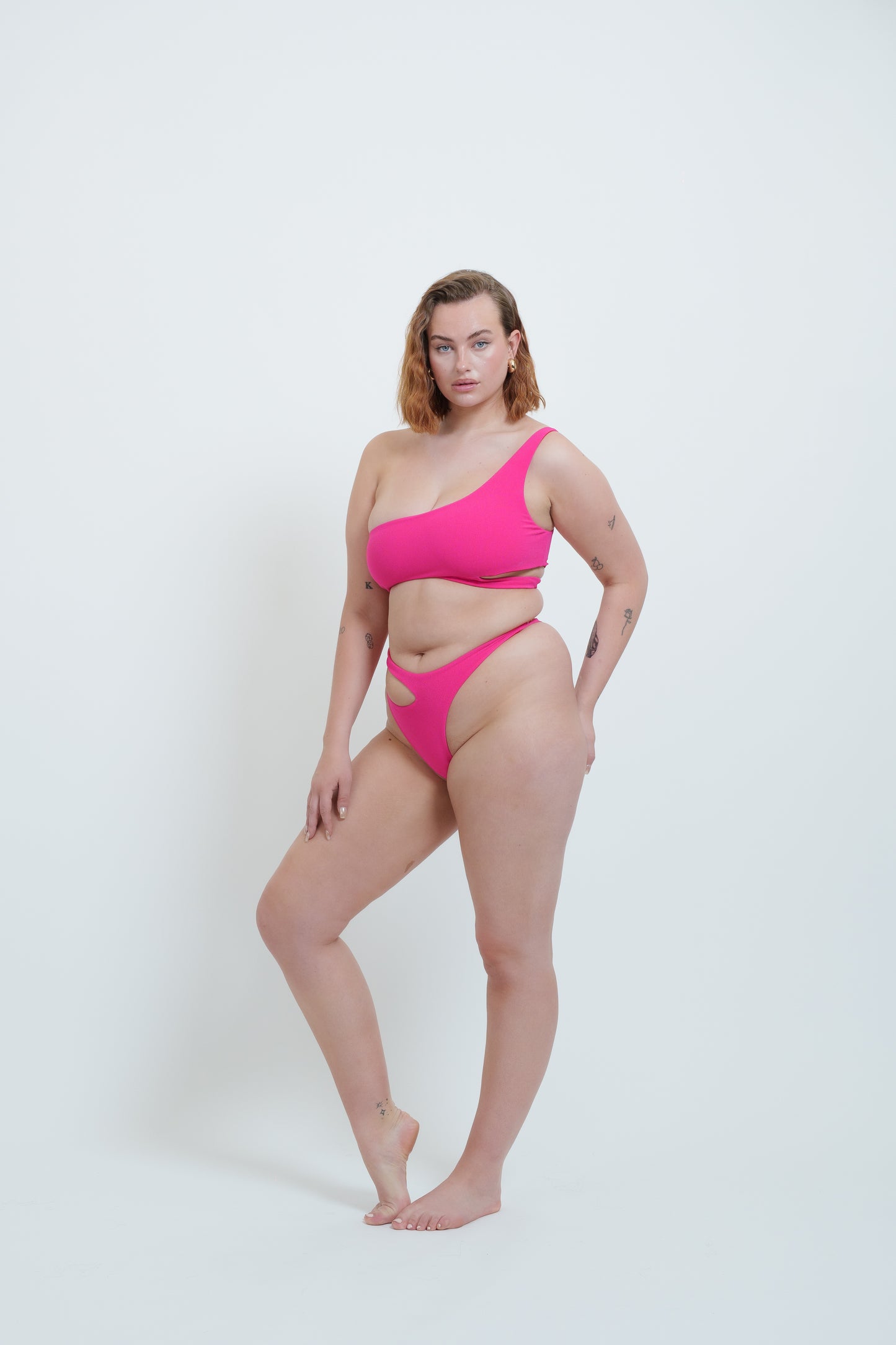 Reversible Ace Bikini in Fuchsia and Red