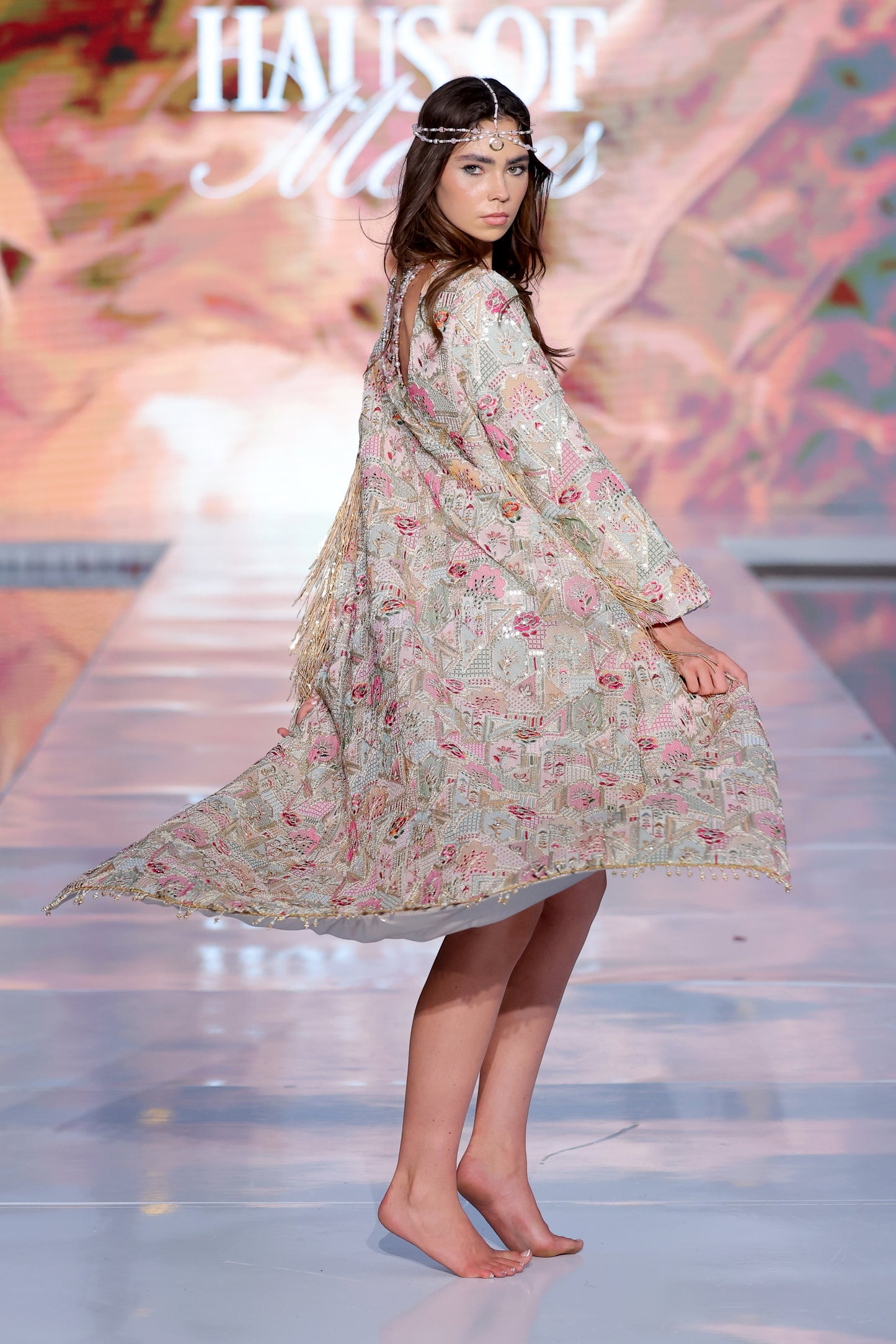 Look 4 - Fringe Embroidered Kimono