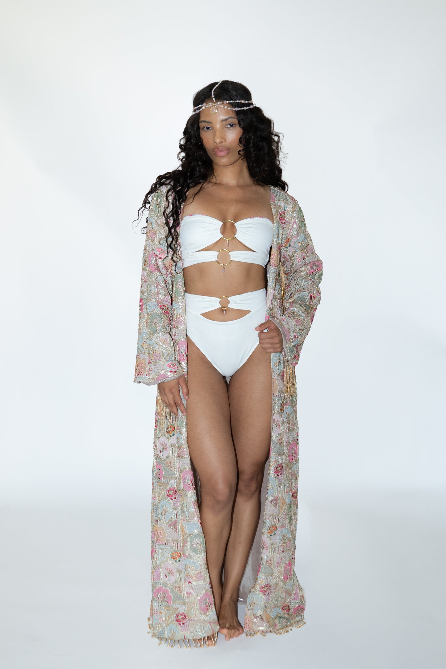 Look 4 - Fringe Embroidered Kimono